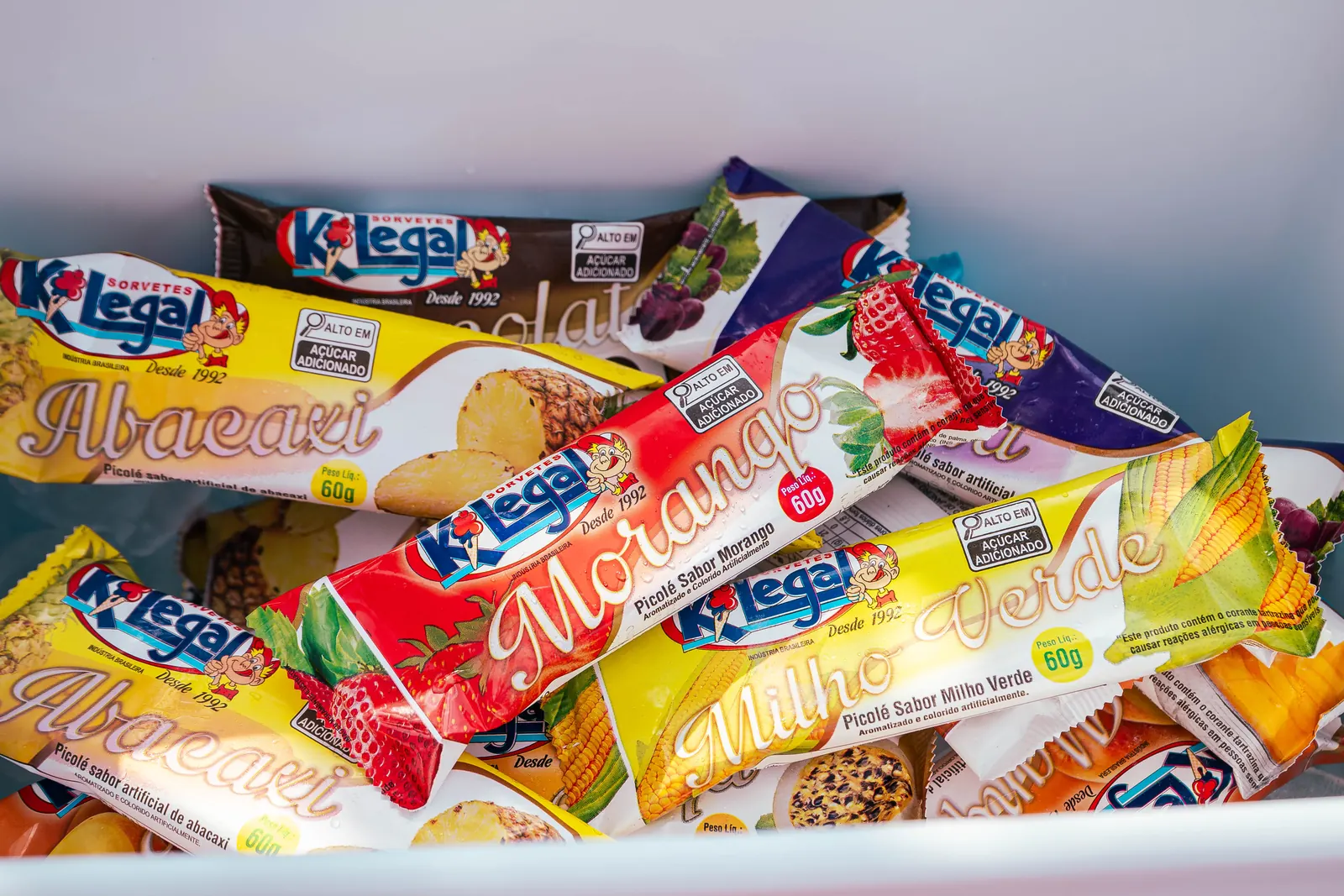 Picolés KiLegal embalados
